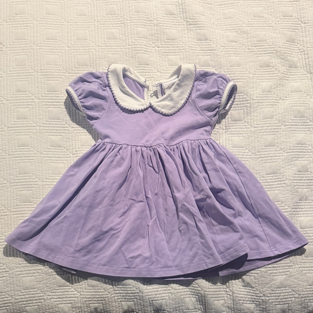 Swoon Boutique Lilac Kids Dress with White Collar